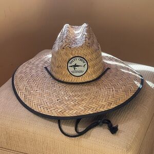 Salty Crew Natural Straw Hat with Black Trim